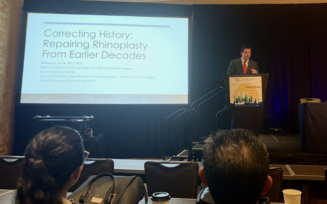 Dr. Waleed Ezzat presents his rhinoplasty techniques at the 2019 AAFPRS Annual Meeting.